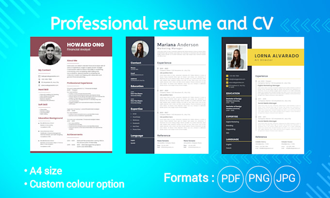 Make professional resume design and create modern cv by Arunprodesigner ...