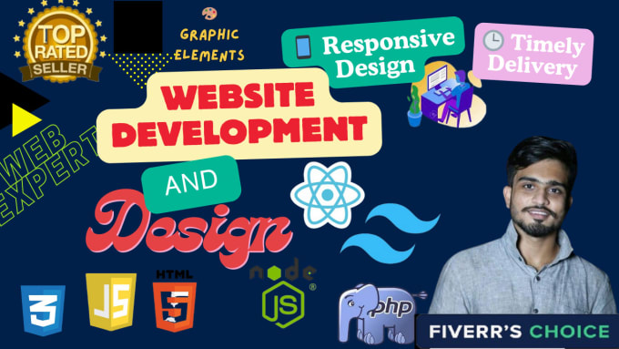 Develop a responsive website in html, css, js , react js by Premjibon ...