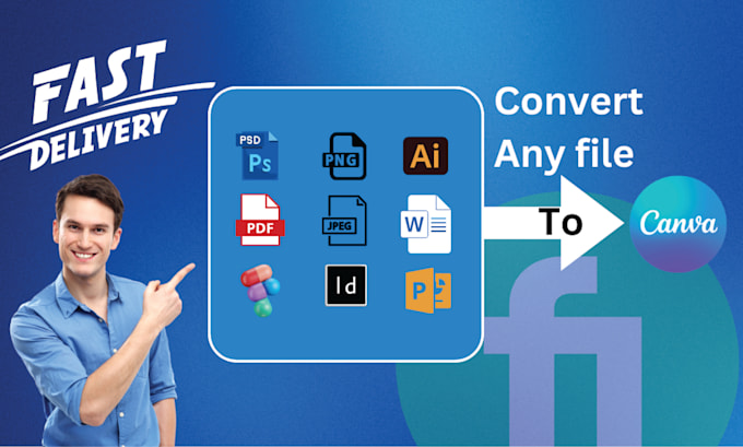 Convert or redesign psd, ai, figma and pdf to canva editable by ...