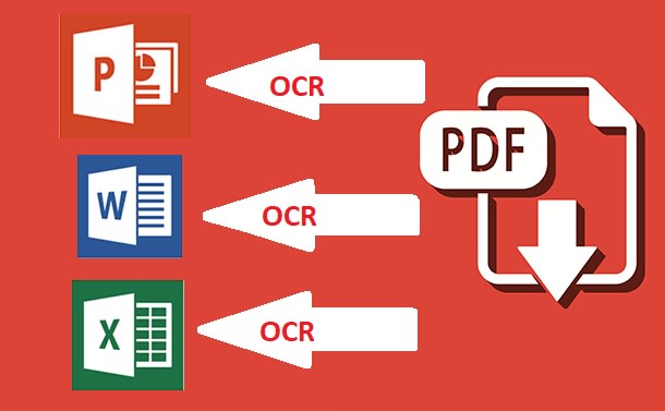 convert 3 pdfs,scan to word,powerpoint with ocr support
