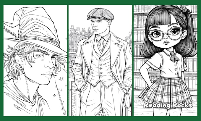 create unique coloring pages and covers for adults and kids
