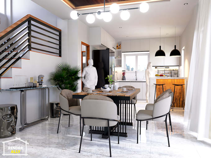 Create exterior and interior quality 3d render visualization by