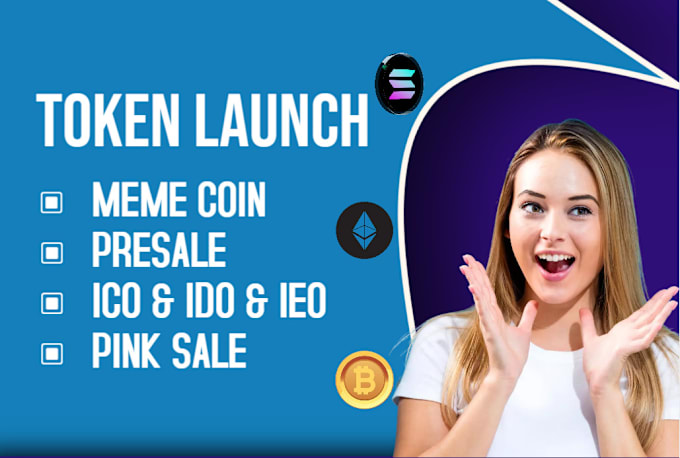 create meme coin token presale website dapp, launch on ton bsc solana