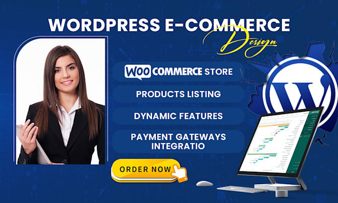 design wordpress ecommerce website, woocommerce website or online store