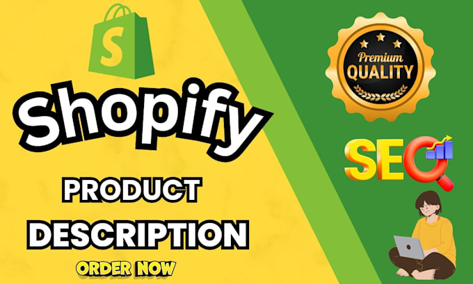 write engaging SEO shopify product descriptions and title
