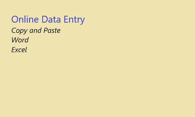 Do copy and paste data entry by Sylvia_c_ | Fiverr