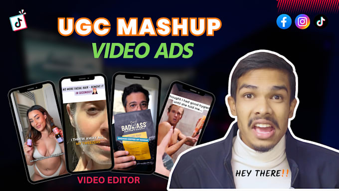 I will edit ugc catchy hook video ads for tiktok instagram