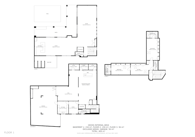redraw floor plan with matterport link, virtual or 3d tours