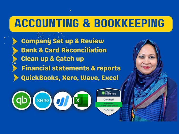Do bookkeeping in quickbooks online xero wave accounting and ms excel ...