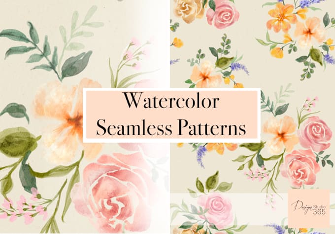 design watercolor seamless pattern for printing
