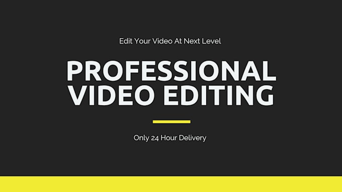 do professional video editing within 24 hour