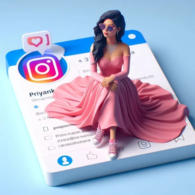 Create your name 3d animated pic with your name and social media logo ...