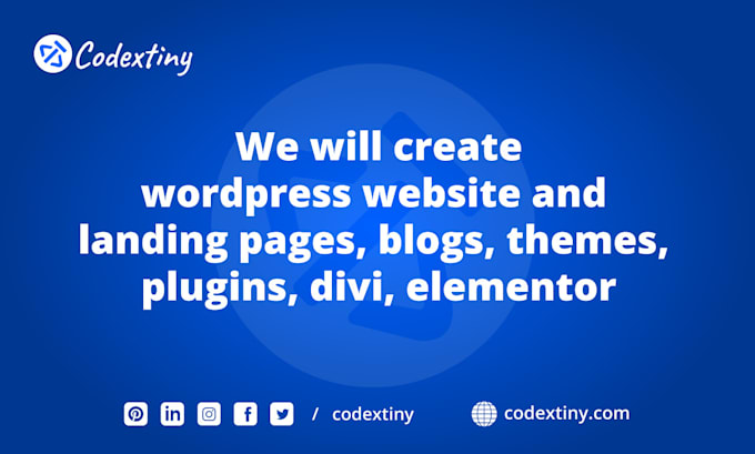 do wordpress website, landing pages, blogs, themes, plugins, divi, elementor