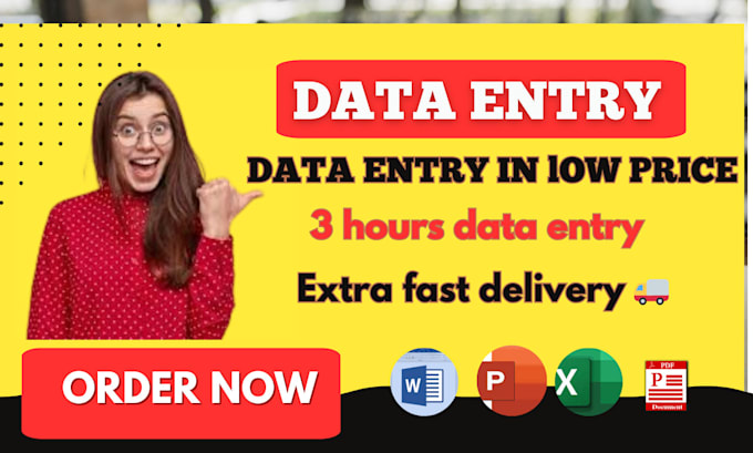 do 3 hours data entry in low price