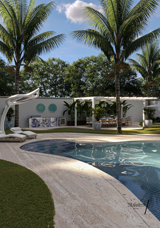 do  backyard landscape design, front yard, 3d garden patio