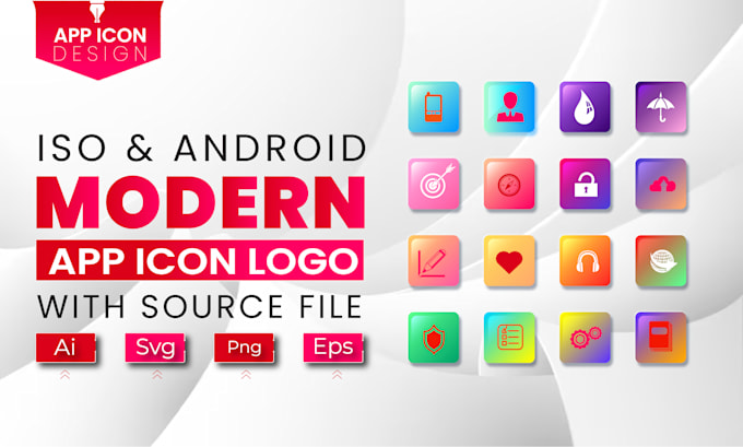 design modern app icons and website icon sets in svg, png