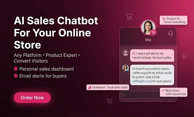 add ai sales chatbot to online store with lead tracking dashboard