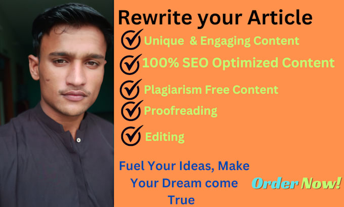 rewrite articles, blogpost or text