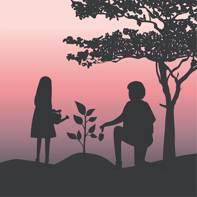 do stencil art and silhouette