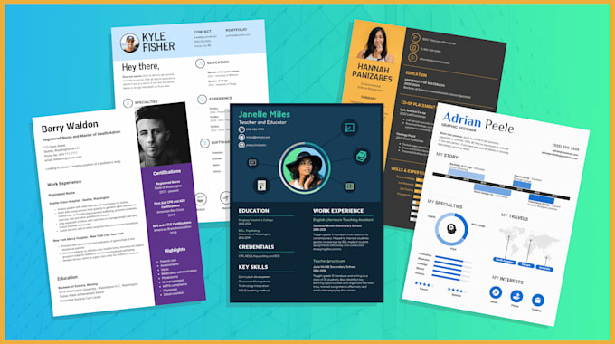 design a professional resume, CV, bio data template