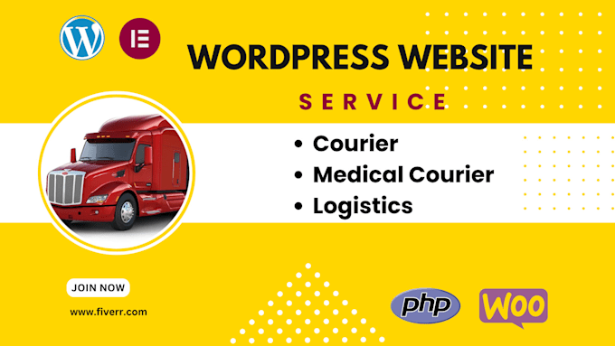 develop modern medical courier or logistics websites