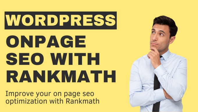 do wordpress onpage seo with rankmath for your website