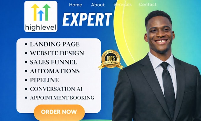 design gohighlevel landing page gohighlevel sales funnel gohighlevel automation