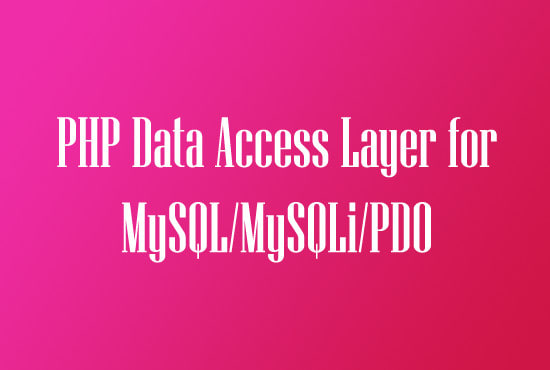 create PHP classes for mysql in 1 hour
