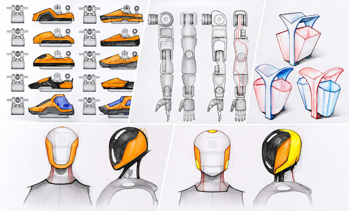 develop industrial design concepts and product sketches