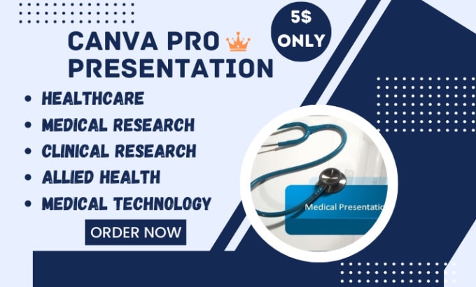 Creatively design professional medical healthcare presentation canva