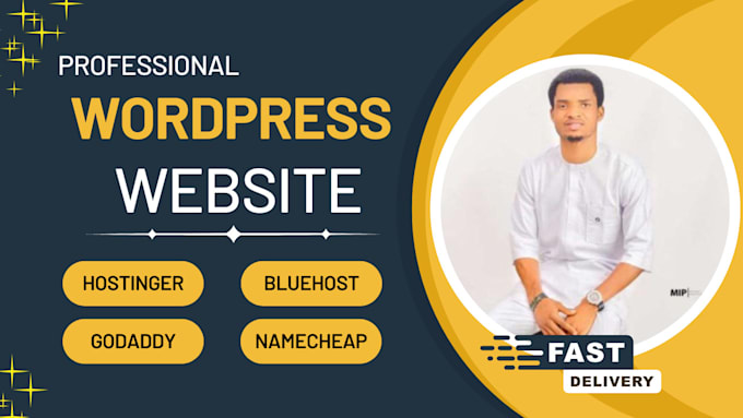 Build wordpress website hostinger bluehost godaddy namecheap siteground