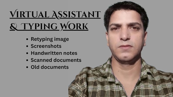 virtual assistant and typing work