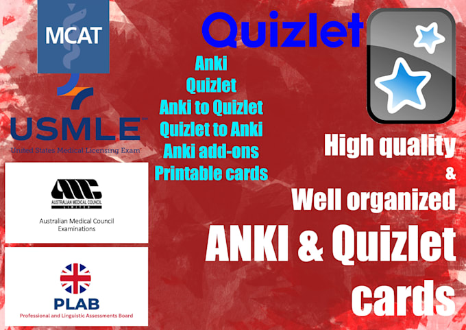 create study friendly anki decks and quizlet cards for you