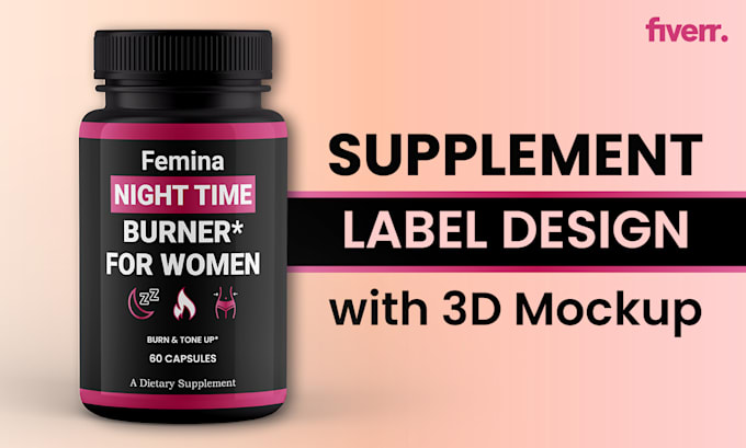 create supplement label, food label and product label design