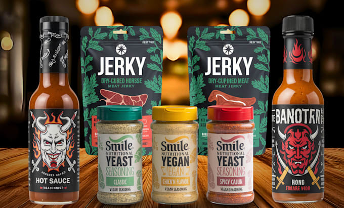 customize label for sauce, spice, seasoning, salsa, rub, dips pepper and food