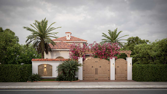 create 3d architectural exterior modeling and rendering