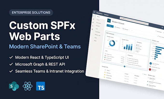 develop custom sharepoint spfx web parts using react and rest API
