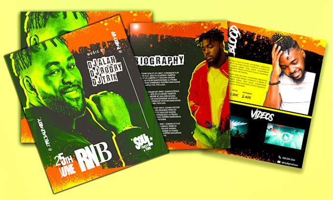 design epk, media kit , press kit with clickable links
