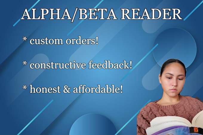 Alpha or beta read your book and give you extensive feedback by ...
