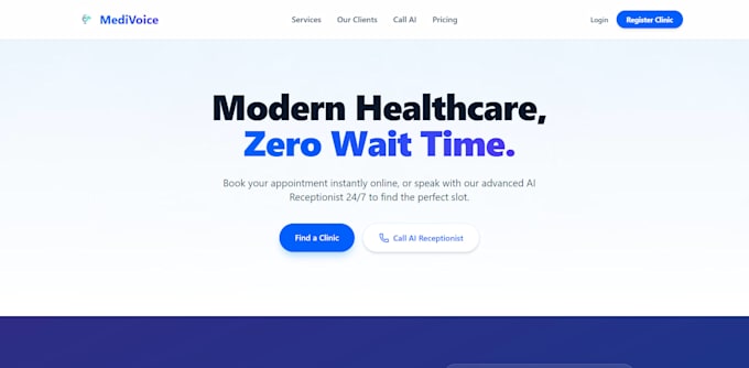 build an ai powered doctor or clinic website with appointment booking system