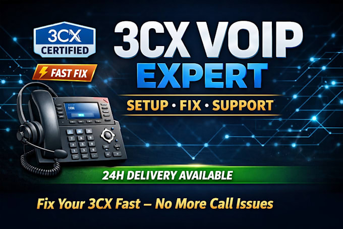 set up, configure and support your 3cx voip system professionally