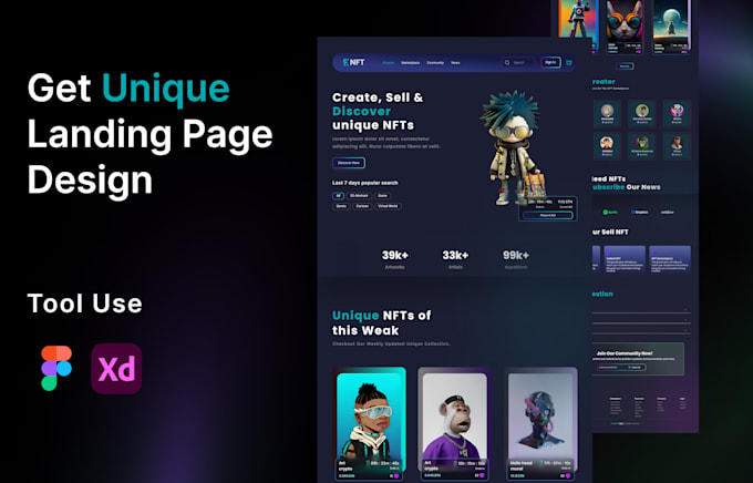 Design stunning innovative web landing page design ui ux by Ui_moazam ...
