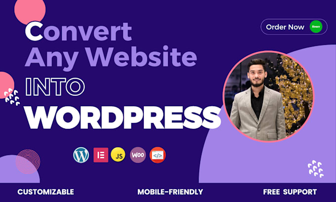 clone convert psd, figma, wix, squarespace, weebly, webflow to wordpress website