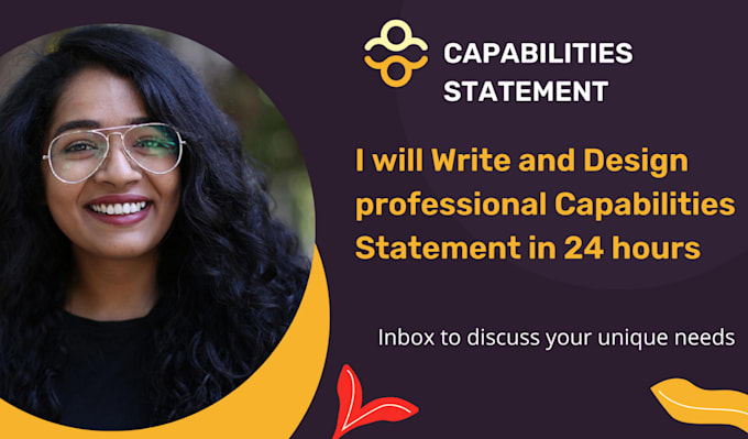 write and design professional capability statement