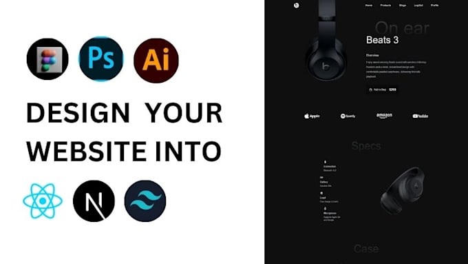 convert  figma to react js  next js tailwind css
