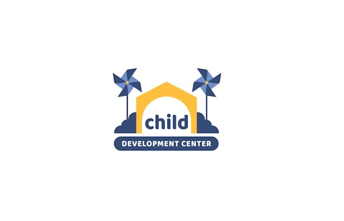 playful child center panama logo design