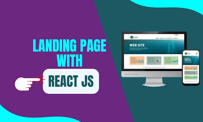 Create react landing page or react website with tailwind css