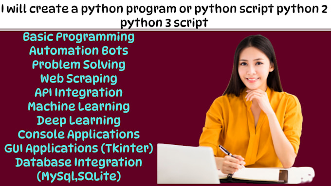 Create a python program or python script by Chloethea654 | Fiverr image.