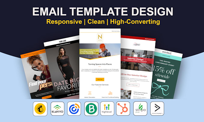 design mailchimp email template newsletter for campaign, automation
