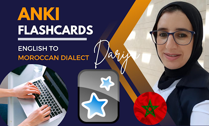 provide flashcards from english to moroccan dialect darija